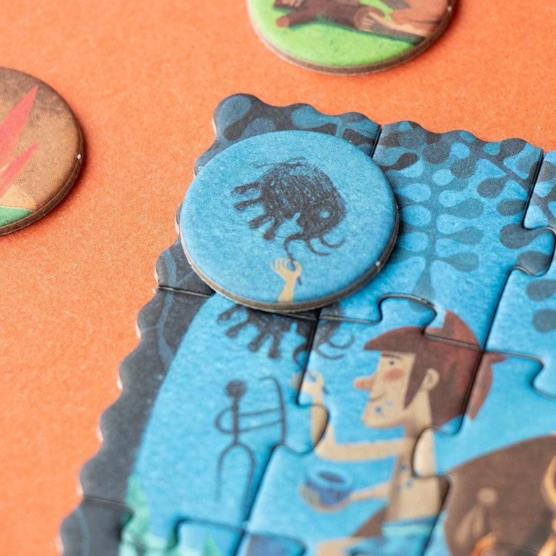 Prehistoric puzzle in pocket format